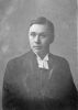 Arvid Hallenberg, 25 år, (född 1891 i Hallarum, Jämjö), bror till farfars far, fotografi från Otto Björklunds atelje i Norrköping