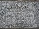 Bert E Hauges gravsten på Cedar Dale Cemetery i Papillion, Sarpy, Nebraska, USA
