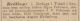 Bröllopsnotis i tidningen för August Hallenberg och Signe Pehrsson som gifte sig 11 Jan 1908, ur Dagens Nyheter 14 Jan 1908