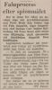 Carl-Anders Hallenberg uttalar sig i tryckfrihetsmålet mot Peter Bratt, ur Dagens Nyheter 8 Dec 1973