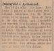 Dödsannons efter Jan Erik Brandströms död, ur Dalpilen 19 Feb 1915