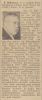Dödsannons i tidningen efter Ernst Hallenbergs död 5 Jun 1965, ur Dagens Nyheter 9 Jun 1965