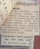 Dödsnotis i tidningen efter Karin Lindbloms död 14 Apr 1925