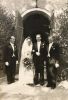 Eskil (morfars bror) och Gunvor Lennerås bröllop i juni 1943, morfar Evert till höger