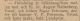 Förlovningsnotis mellan August Hallenberg och Signe Pehrsson, ur Helsingsborgs Dagblad 26 Jun 1906