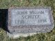John William Schutz (1858-1936) gravsten på kyrkogården i Salina, Iowa