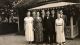 Midsommardagen 1936 i Attholmen, fr v Margit, Gunnar, Milda, Evert, Karl Emil, Folke, Märta och Eskil