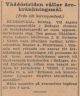 Väddöstriden vållar ärekränkningsmål, ur Svenska Dagbladet 13 Feb 1931